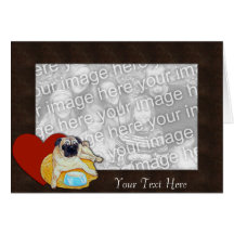 Card Template - I Love Pugs 