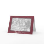 Card Template - Mauve Mosaic Border