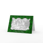 Card Template - St. Patrick's Day Four Leaf Clover