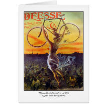 Card: Vintage French Bicycle Art