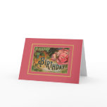 Card Vintage Happy Birthday Greetings