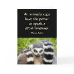 Card with Quote - Cute Lemur Stripey Tail