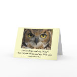 Card with Quote - Owls Eyes
