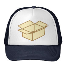 Cardboard box trucker hats