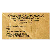 Cardboard Company Business Cards