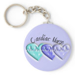 Cardiac Nurse 3D Blue Hearts Gifts keychains