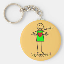 Cardiac Nurse Gifts Stick Person Design V-Fib Keychain