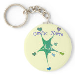 Cardiac Nurse Spiked Hearts QRS pattern keychains