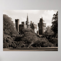 Cardiff Castle II - Sepia Posters