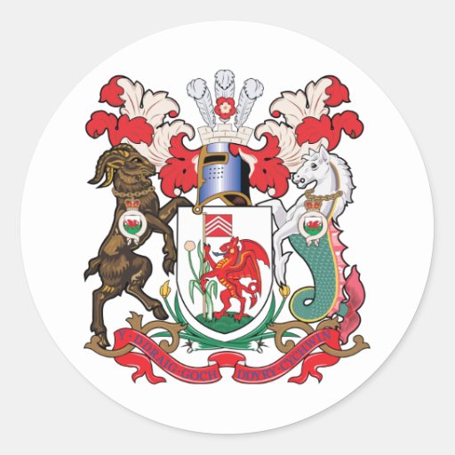 Cardiff Coat Of Arms Classic Round Sticker Zazzle