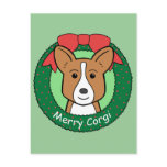 Cardigan Welsh Corgi Christmas postcards