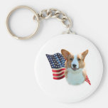Cardigan Welsh Corgi Flag Key Chain