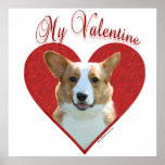 Cardigan Welsh Corgi My Valentine Poster posters