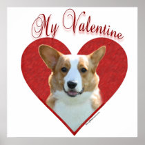 Cardigan Welsh Corgi My Valentine Poster