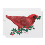 Cardinal and Holly Invitation