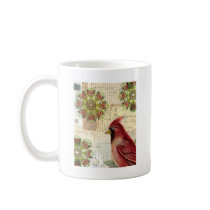 Cardinal and Postcards Coffee Mug