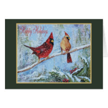 Cardinal Christmas Card