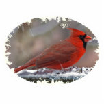 Cardinal Christmas Hanging Acrylic Cut Outs