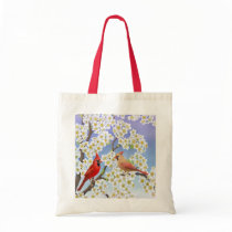 Cardinal Couple in Flowering Tree Bag