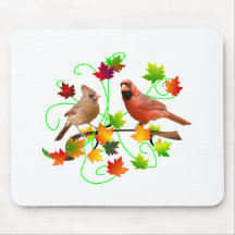 Cardinal Couple Mouse Pad
