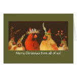 Cardinal family Christmas card