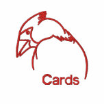 Cardinal Line Drawing embroidered shirts