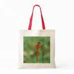 Cardinal Meadowhawk Dragonfly tote bag