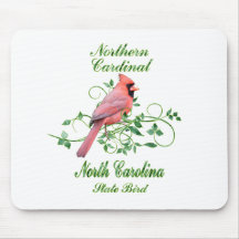 Cardinal North Carolina State Bird Mouse Pad
