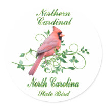 Cardinal North Carolina State Bird Sticker