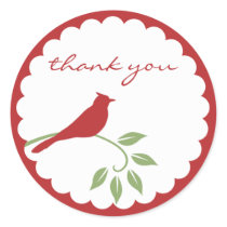 Cardinal Sticker - Thank You