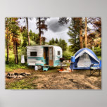 Cardinal Trailer Camping Poster