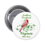Cardinal Virginia State Bird Button