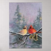 CARDINALS by SHARON SHARPE Posters