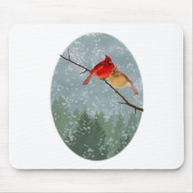 cardinals in winter mouse pads