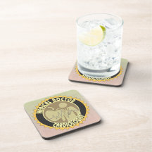 CARDIOLOGIST LOGO - HEART DOCTOR BEVERAGE COASTERS