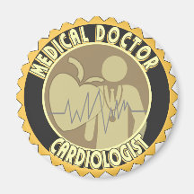 CARDIOLOGIST LOGO - HEART DOCTOR FRIDGE MAGNETS