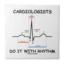 Cardiologists Do It With Rhythm (ECG / EKG) Ceramic Tiles