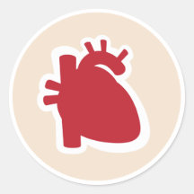 Cardiology cardiologist round heart stickers