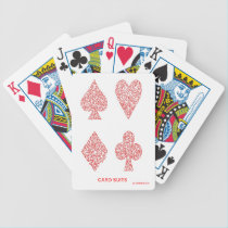 CARDS SUITS IN RED playing cards