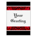 Cards template - customisable red roses