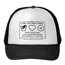 Care instructions hats