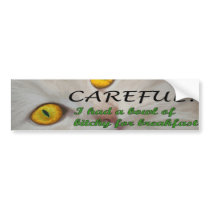 Careful -Bowl of Bitchy Bumper Sticker