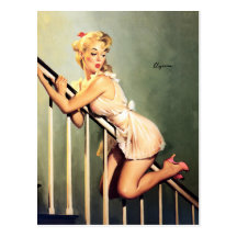 Careful Slide Pin Up Post Cards