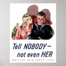Careless Talk Costs Lives -- WW2 Print