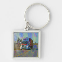 CARGO TRUCK BIG RIG TRUCKERS Gifts Keychains