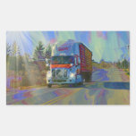 CARGO TRUCK BIG RIG TRUCKERS Gifts Rectangle Sticker