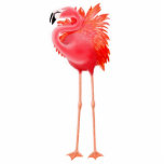 Caribbean Pink Flamingo Holiday Ornament photo sculptures