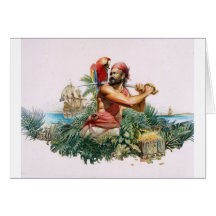Caribbean Pirate Greeting Card