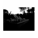 Caribbean Resort Black and White t-shirts