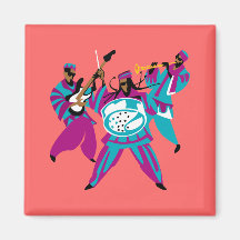 Caribbean Sounds Blue Fridge Magnets